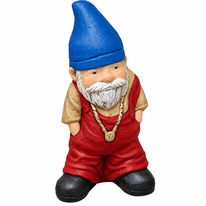 Cast aluminum mini gnome statue for yard and gardens