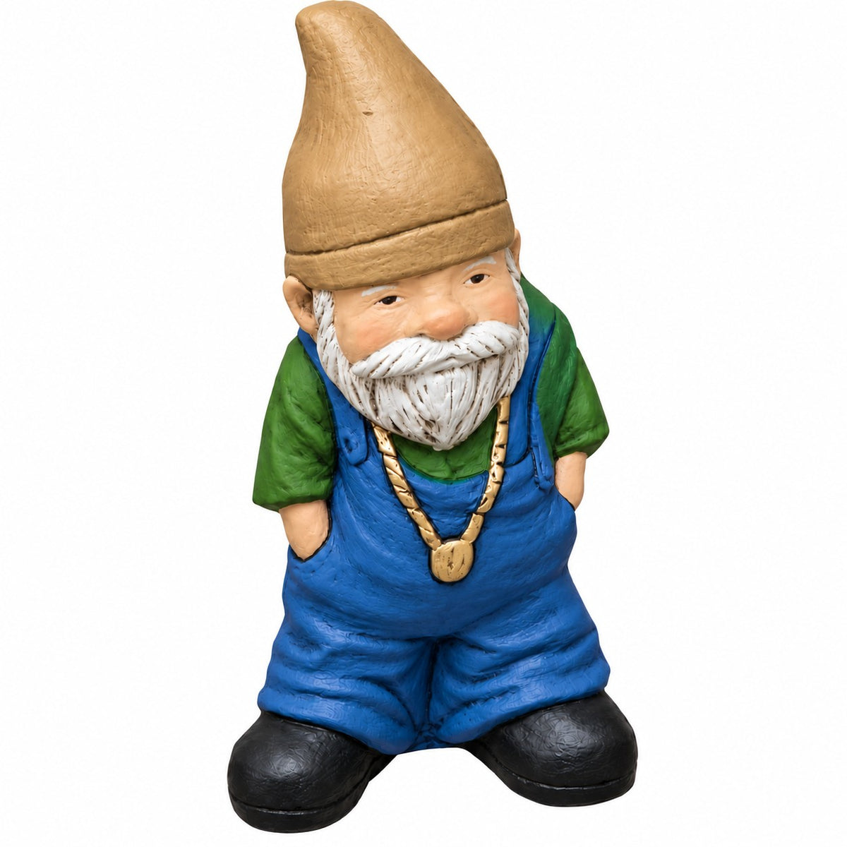 Cast aluminum mini gnome statue for yard and gardens