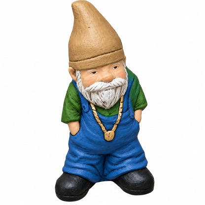 Cast aluminum mini gnome statue for yard and gardens