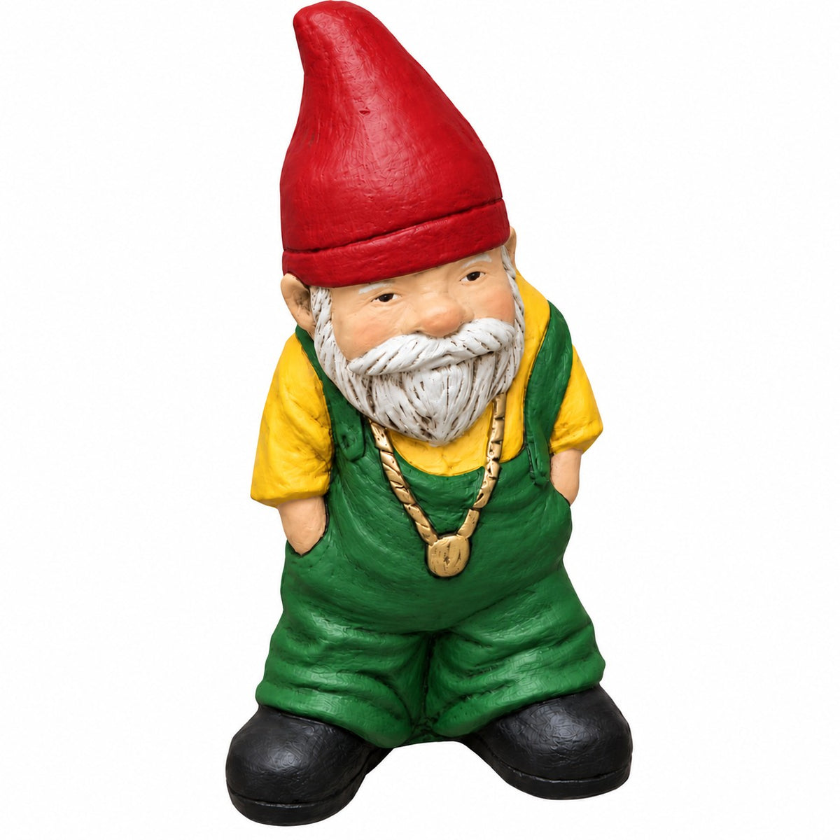 Cast aluminum mini gnome statue for yard and gardens