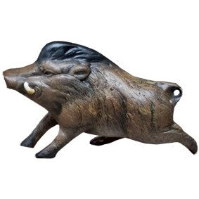 Mini cast aluminum razorback hog for interior home design