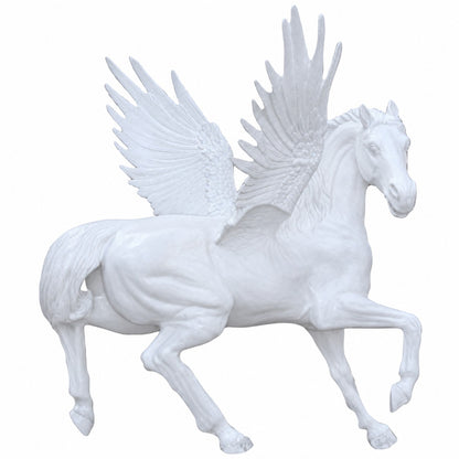 Cast aluminum stallion with wings for dramatic outdoor decor