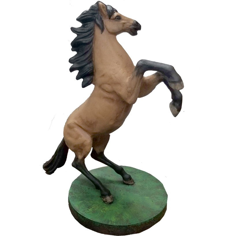 20" Rearing Horse with Round Base
