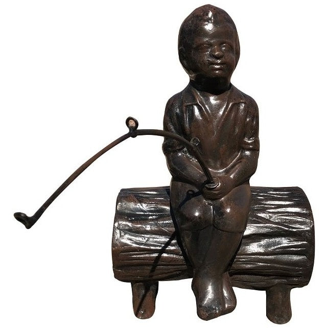 Fishing Boy on Log