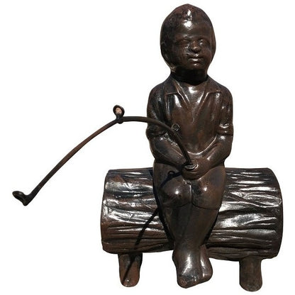Fishing Boy on Log