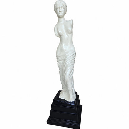 A cast aluminum famous small Venus statue that can be used for timeless home decor.