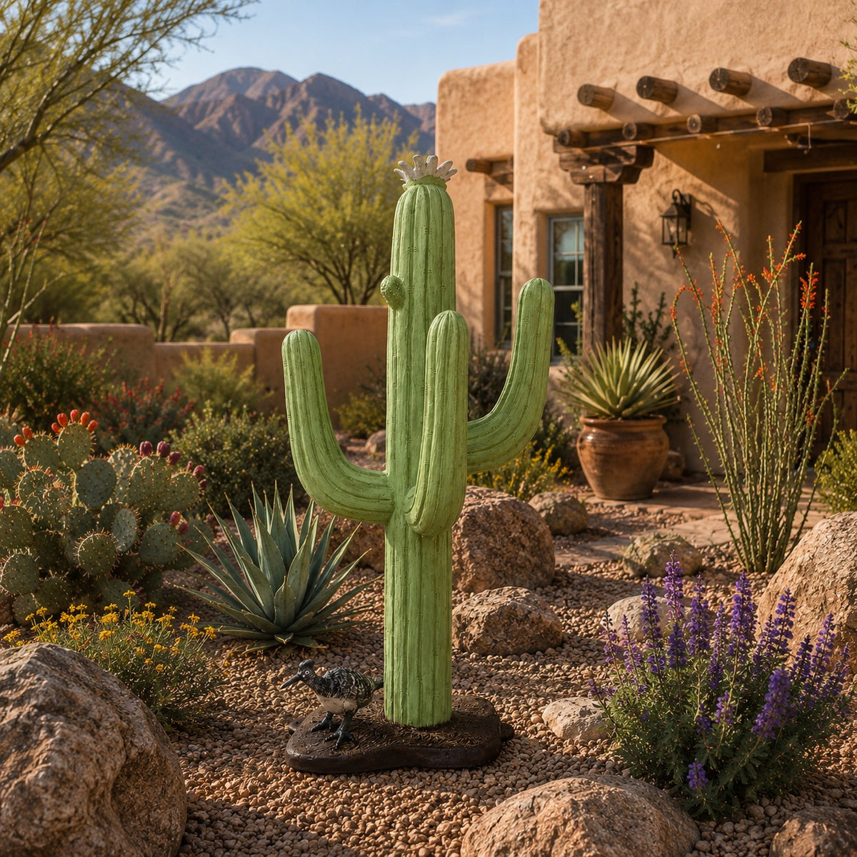 Large Cactus 5 Arm with Snake