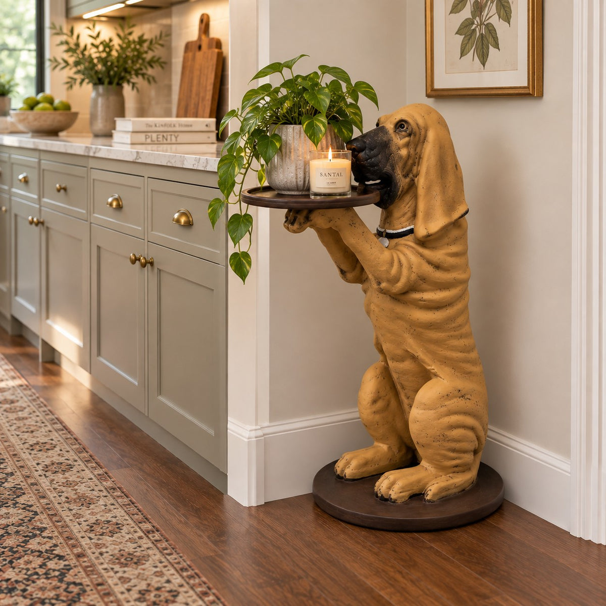 Basset Hound Holding Tray