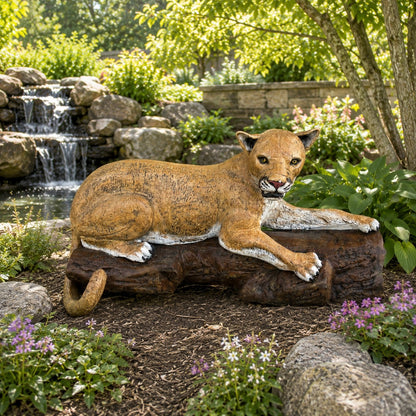 Cougar on Log