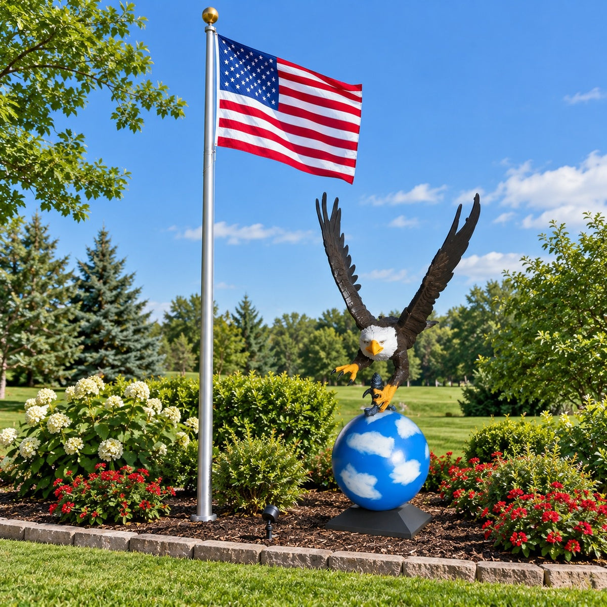 Eagle with Fish on Ball