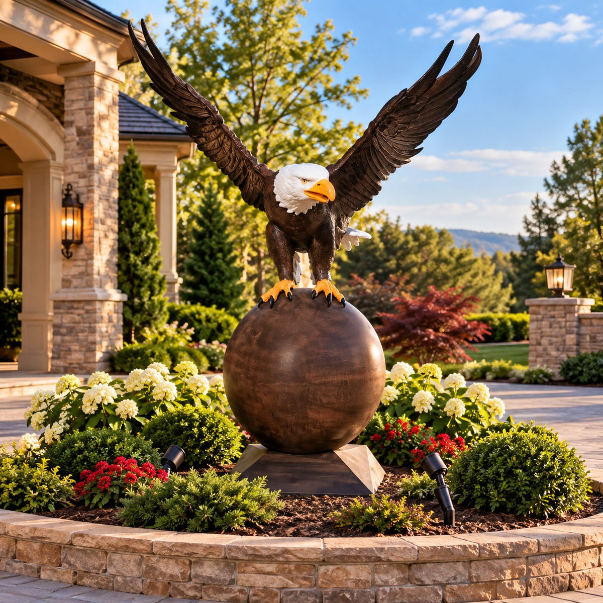 Large Eagle with Talons on Ball