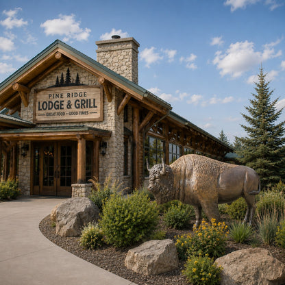Cast aluminum bison statue for any indoor or outdoor space, detailed craftsmanship, rustic bronze finish