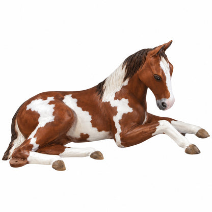 cast aluminum paint colt laying down for outdoor displays