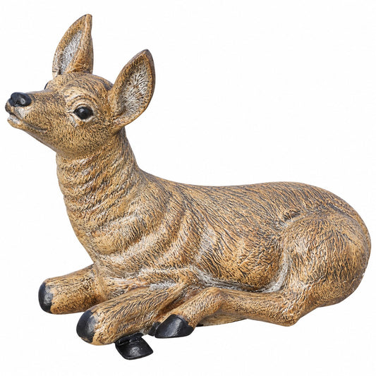 cast aluminum baby elk fawn for indoor or outdoor use in any landscape or decor area