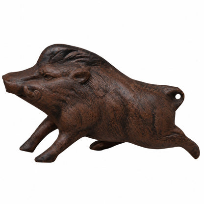 Mini cast aluminum razorback hog for interior home design