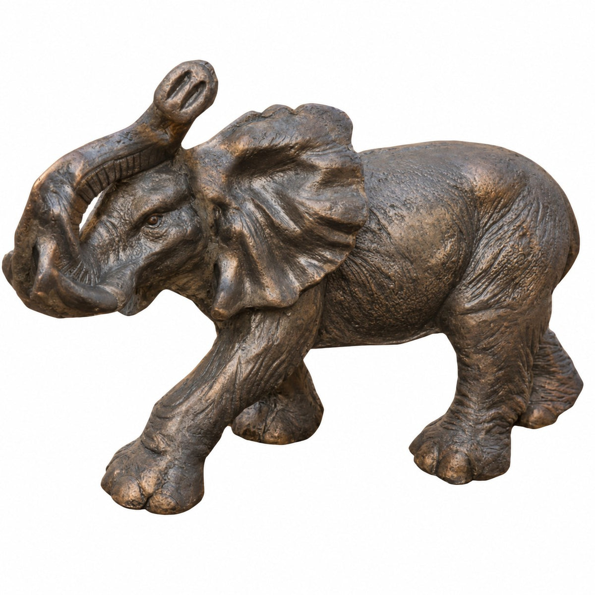 Small Elephant with Trunk by Head