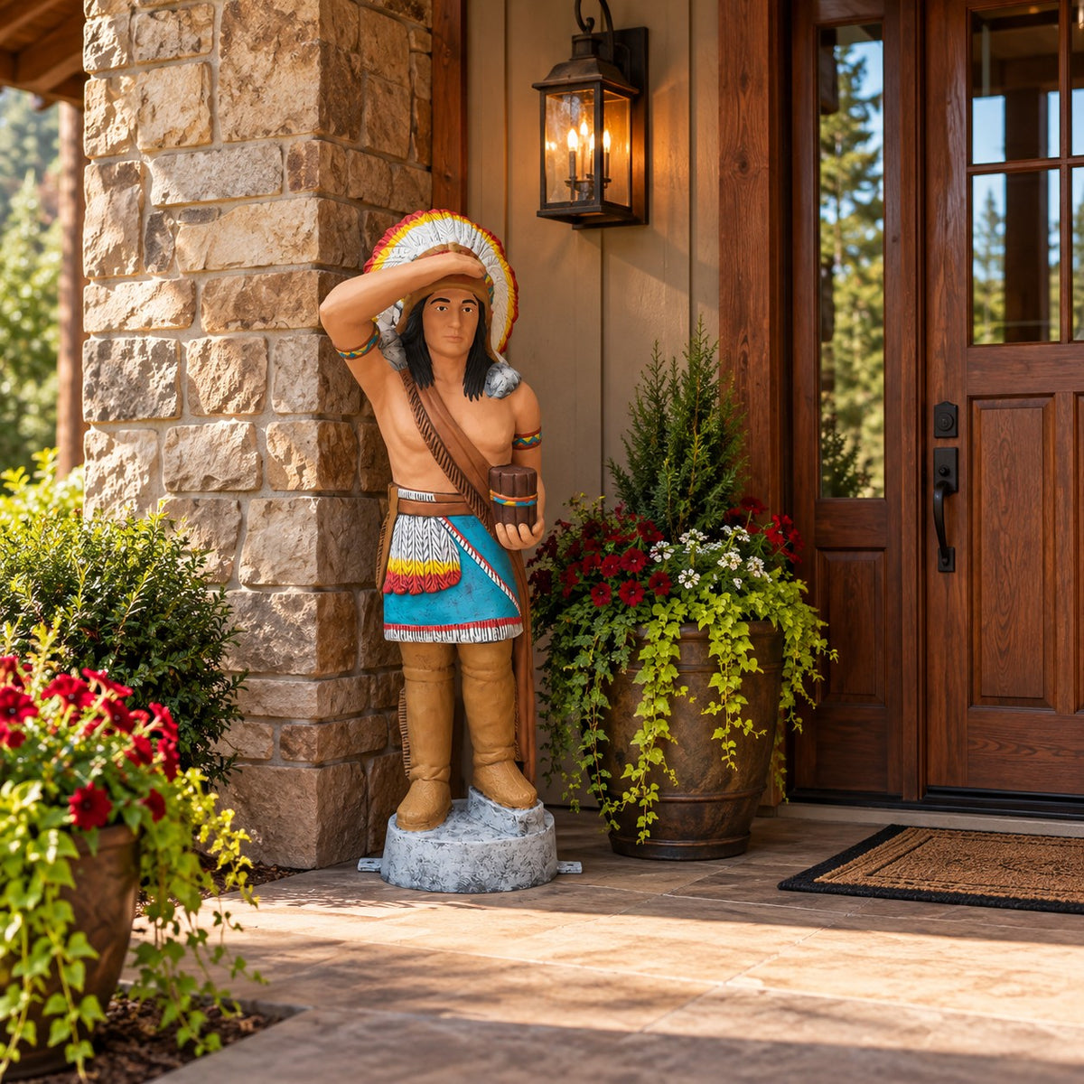 cast aluminum small indian for any western decor space