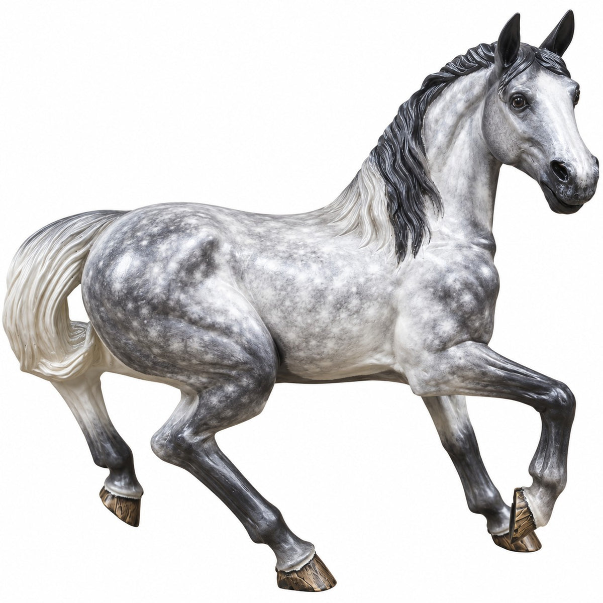 cast aluminum stallion horse for residential or commercial spaces