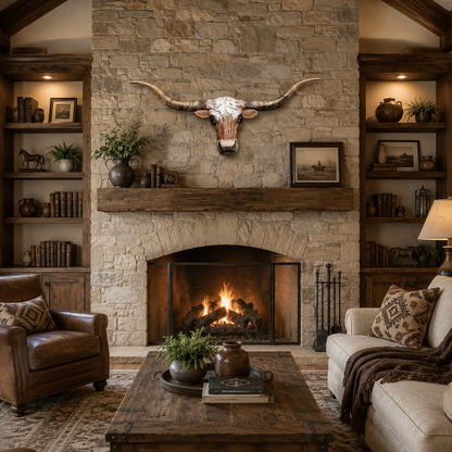 Cast aluminum steer head wall mount
