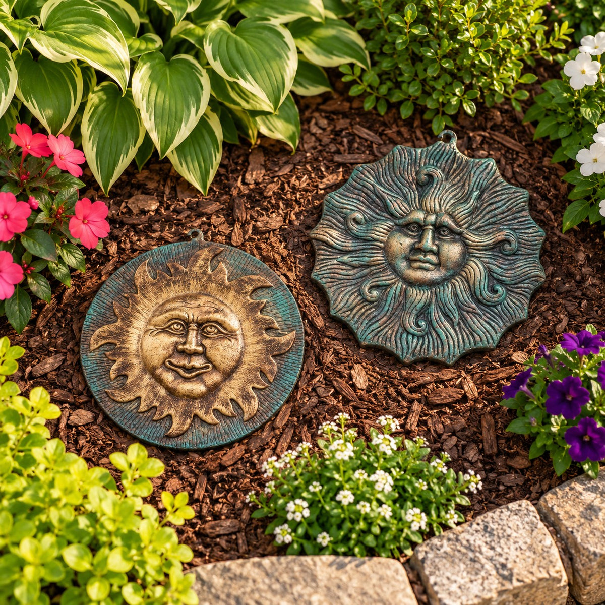 Cast aluminum wind face wall plaque for any indoor or outdoor design space