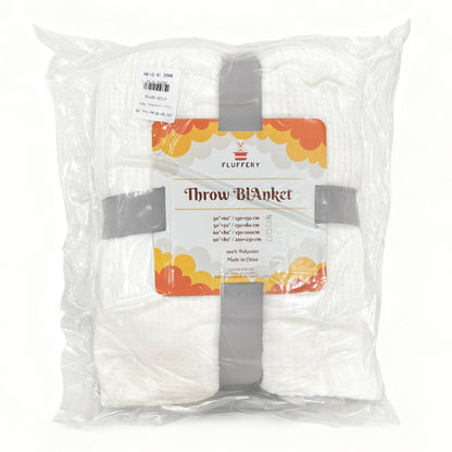 Plush Flunnel Throw – Ultra Soft Ribbed Blanket Texture